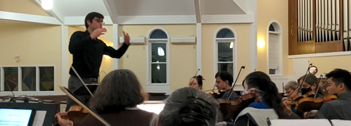 John Masko conducting the BrSO in March 2023